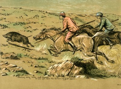 إجهاد كل الأعصاب والعضلات للفوز به شرف الرمح الأول ، أواخر القرن التاسع عشر بواسطة غير معروف