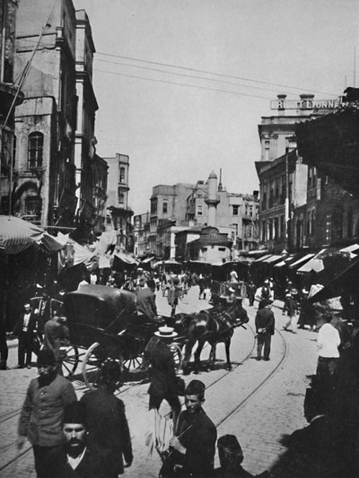 مشهد الشارع في القسطنطينية ، 1913 بواسطة غير معروف