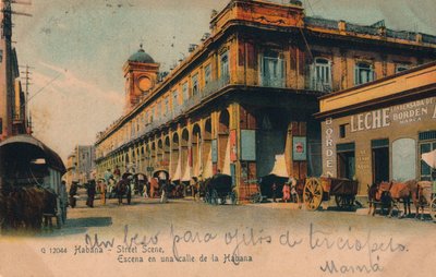 مشهد الشارع ، هافانا ، كوبا ، c1910 بواسطة غير معروف