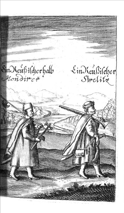 Streltsy من جورج آدم Schleissing Derer كلاهما Czaaren في Reussland Iwan و Peter Alex Alexiz ، 1693 بواسطة غير معروف