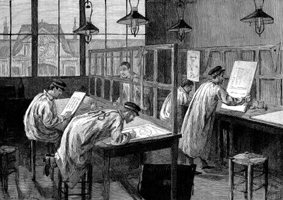 طلاب في المدرسة المركزية للفنون والتصنيع ، باريس ، 1887 بواسطة غير معروف