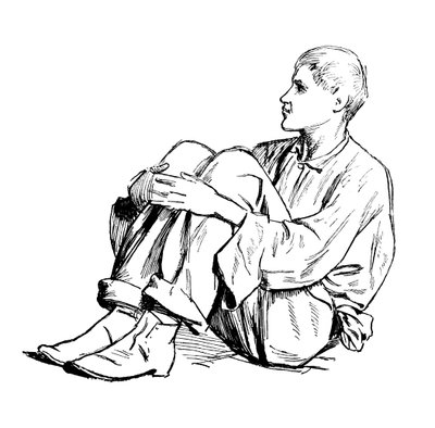 دراسة لرجل جالس 1895 بواسطة غير معروف