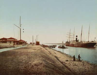 قناة السويس بالقنطرة عام 1900 (فوتوكروم ملون) بواسطة غير معروف