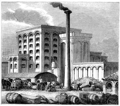 مصفاة السكر ، ساوثامبتون ، إنجلترا ، التي افتتحت عام 1851 بواسطة غير معروف