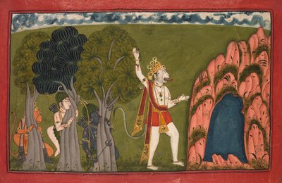 قرد سوغريفا يتحدى أخاه بالي ، ج. 1720. بواسطة غير معروف