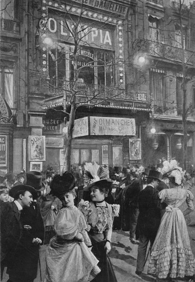 على الجادة - La Sortie De LOlympia ، 1900 بواسطة غير معروف