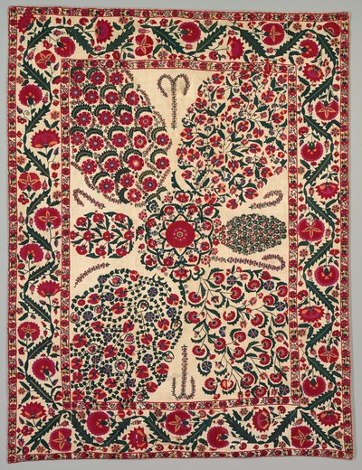 سوزاني مع بخاخ زهور 1800-1850. بواسطة غير معروف