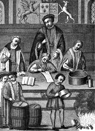 اختبار الأوزان والمقاييس في عهد هنري السابع ، إنجلترا ، 1497-1509 بواسطة غير معروف