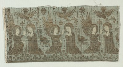 قطعة نسيج مع البشارة ، 1370-1400. بواسطة غير معروف