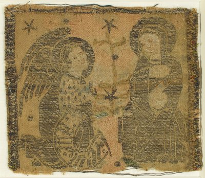 نسيج مع البشارة ، إيطالي ، القرن الرابع عشر. بواسطة غير معروف