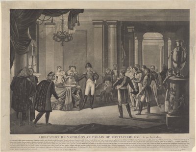 تنازل نابليون عن فونتينبلو 1814 بواسطة غير معروف