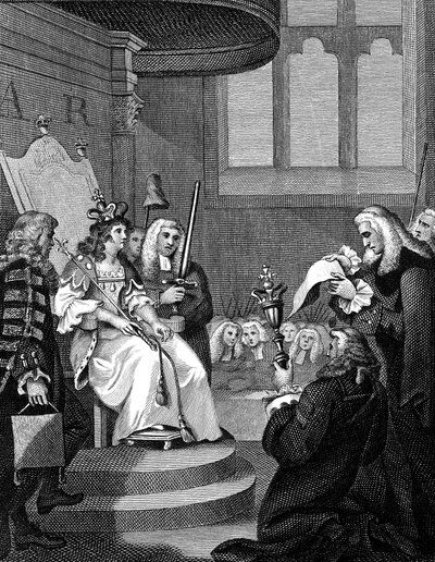 تتم قراءة قانون الاتحاد بين إنجلترا واسكتلندا قبل الملكة آن ، 1826 بواسطة غير معروف