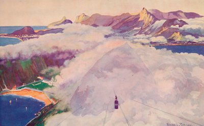 سيارة الطريق الجوي الهوائية المنحدرة من جبل السكر الرغيف ، 1914. بواسطة غير معروف