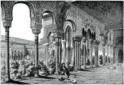 قصر الحمراء ، غرناطة ، إسبانيا ، 1870 بواسطة غير معروف