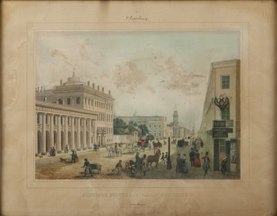 قصر Anichkov في سانت بطرسبرغ ، نهاية 1840s. بواسطة غير معروف