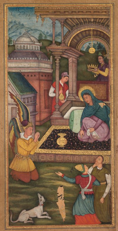 البشارة ، من ميرات القدس للأب جيروم كزافييه إسباني ، 1549-1617 ، 1602-1604. بواسطة غير معروف
