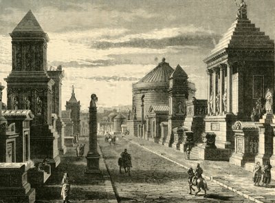 تم استعادة طريق أبيان في روما ، 1890. بواسطة غير معروف