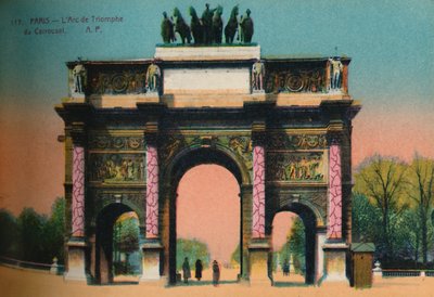 قوس النصر ، كاروسيل ، باريس ، سنة 1920 بواسطة غير معروف