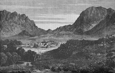 وادي Argandab ، يظهر على اليمين تلال ممر بابا والي ، c1880 بواسطة غير معروف