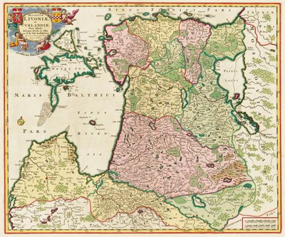 من بحر البلطيق: ducatus Livonia and Curlandiae Nova، 1705 بواسطة غير معروف