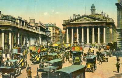 بنك إنجلترا و Royal Exchange ، لندن ، c1910. بواسطة غير معروف