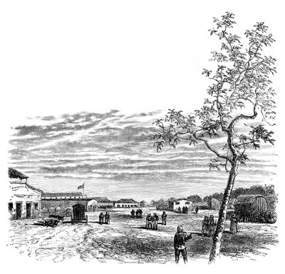 الثكنات في ميروت ، الهند ، c1850s ، 1888 بواسطة غير معروف