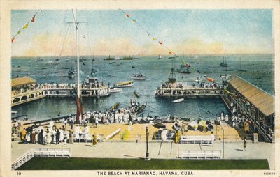 الشاطئ في مارياناو ، هافانا ، كوبا ، c1910 بواسطة غير معروف