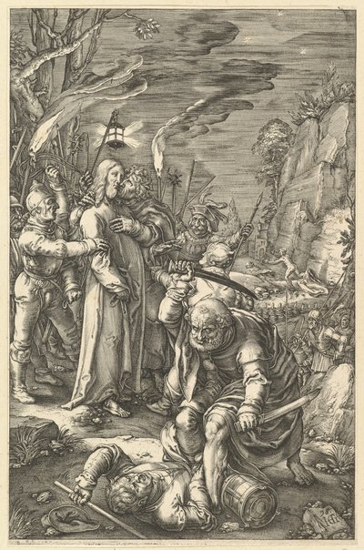 خيانة المسيح ، من آلام المسيح ، كاليفورنيا. 1598-1617. بواسطة غير معروف