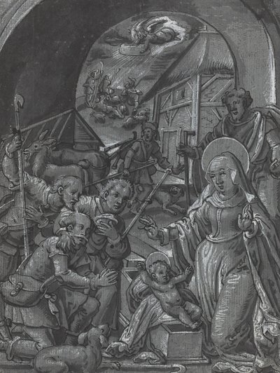 ولادة المسيح [الصفحة اليسرى] ، ج. 1600. بواسطة غير معروف