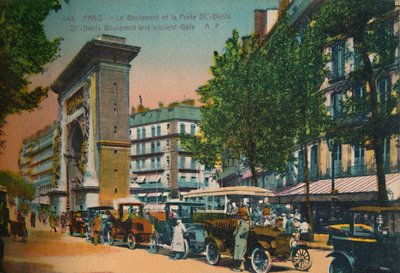 بوليفارد سانت دينيس وبورت سانت دينيس ، باريس ، c1920 بواسطة غير معروف