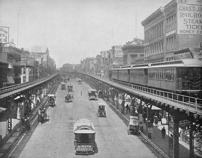 The Bowery ، باتجاه الشمال ، نيويورك ، c1897. بواسطة غير معروف