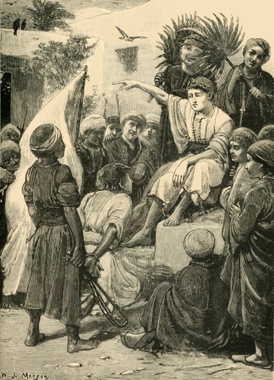 الولد سايروس يلعب دور الملك ، 1890. بواسطة غير معروف