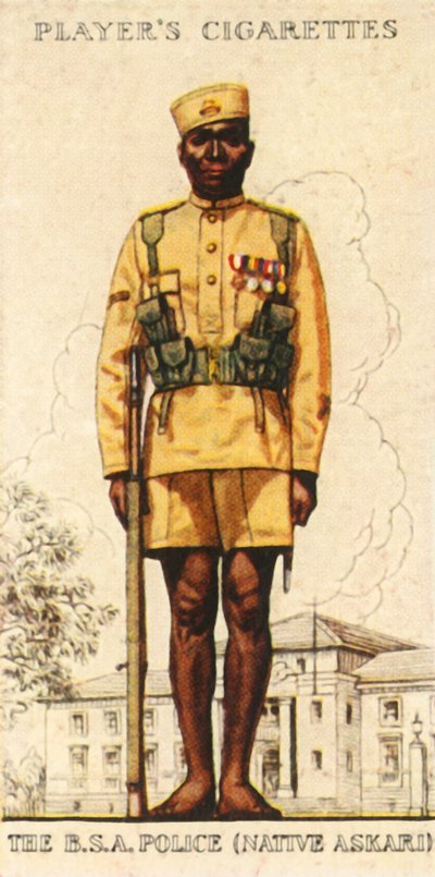 الشرطة البريطانية جنوب أفريقيا الأصلية Askari ، 1936. بواسطة غير معروف