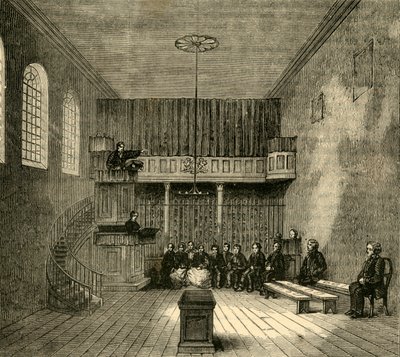 الكنيسة في نيوجيت ، c1872. بواسطة غير معروف