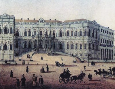 بيت Chertkov في شارع Myasnitskaya في موسكو ، 1860 بواسطة غير معروف