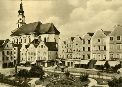 كنيسة سانت جورج ، Schärding am Inn ، النمسا العليا ، c1935. بواسطة غير معروف