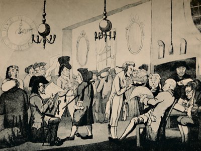 غرفة القهوة في لويدز ، 1798 ، 1928 بواسطة غير معروف
