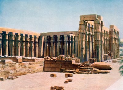 رواق أمنحتب الثالث ، معبد الأقصر ، مصر ، القرن العشرين بواسطة غير معروف