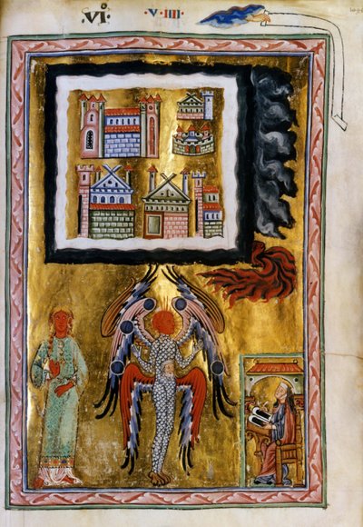 اكتمال رؤية كوزموس من Liber Divinorum Operum ، ca 1220-1230 بواسطة غير معروف