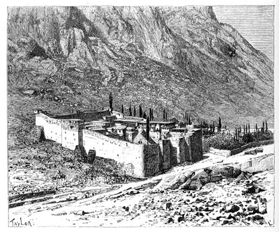 دير سانت كاترين ، جبل سيناء ، مصر ، 1895 بواسطة غير معروف