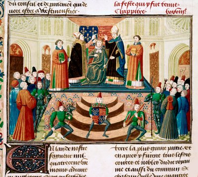 تتويج هنري الرابع ملك إنجلترا تفاصيل صورة مصغرة من Grandes Chroniques de France لجان فرويسارت ، حوالي 1470 بواسطة غير معروف
