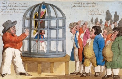 "The Corsican Bajazet in London" ، 1803 بواسطة غير معروف