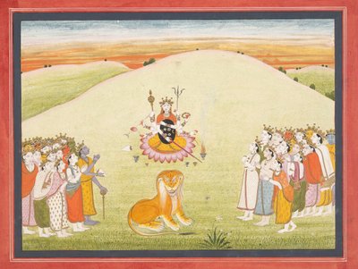 إنشاء دورجا: صفحة من ماركاندا بورانا المتفرقة ... ، كاليفورنيا. 1810-20. بواسطة غير معروف