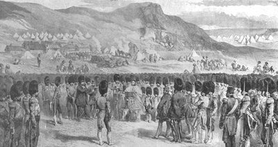 حرب القرم ، 1854-1856: الخدمة الإلهية ... قبل معركة بالاكلافا ، 1901. بواسطة غير معروف