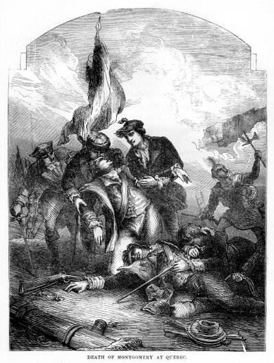 وفاة الجنرال ريتشارد مونتغمري في كيبيك ، 1775 ، 1872 بواسطة غير معروف