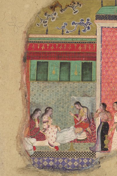 وفاة الملك داشاراتا ، والد راما ، فوليو من رامايانا ، كاليفورنيا. 1605. بواسطة غير معروف