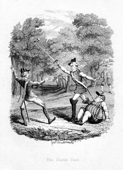 المبارزة المزدوجة ، 1844 بواسطة غير معروف