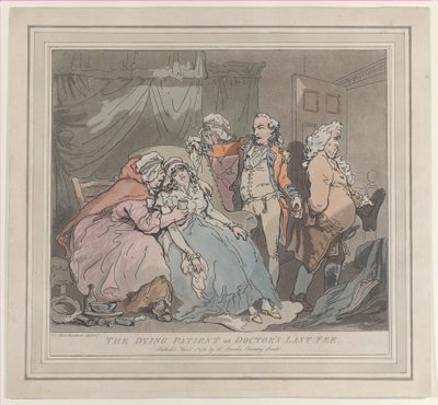المريض المحتضر ، أو آخر رسوم للطبيب ، 1 أبريل 1786. ، 1 أبريل 1786. بواسطة غير معروف