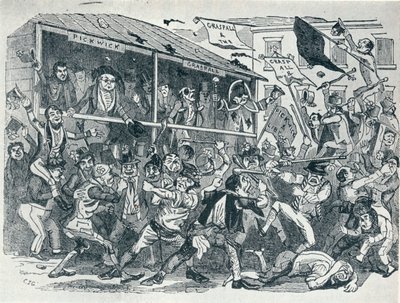 الانتخابات في Eatanswill ، c1836 ، 1925 بواسطة غير معروف