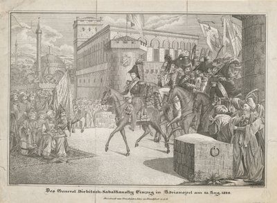 دخول غراف إيفان إيفانوفيتش ديبيتش زابالكانسكي إلى أدريانوبل ، 1829 بواسطة غير معروف